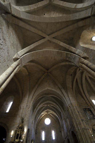 Bóveda del crucero desde lado norte de la iglesia de Fitero